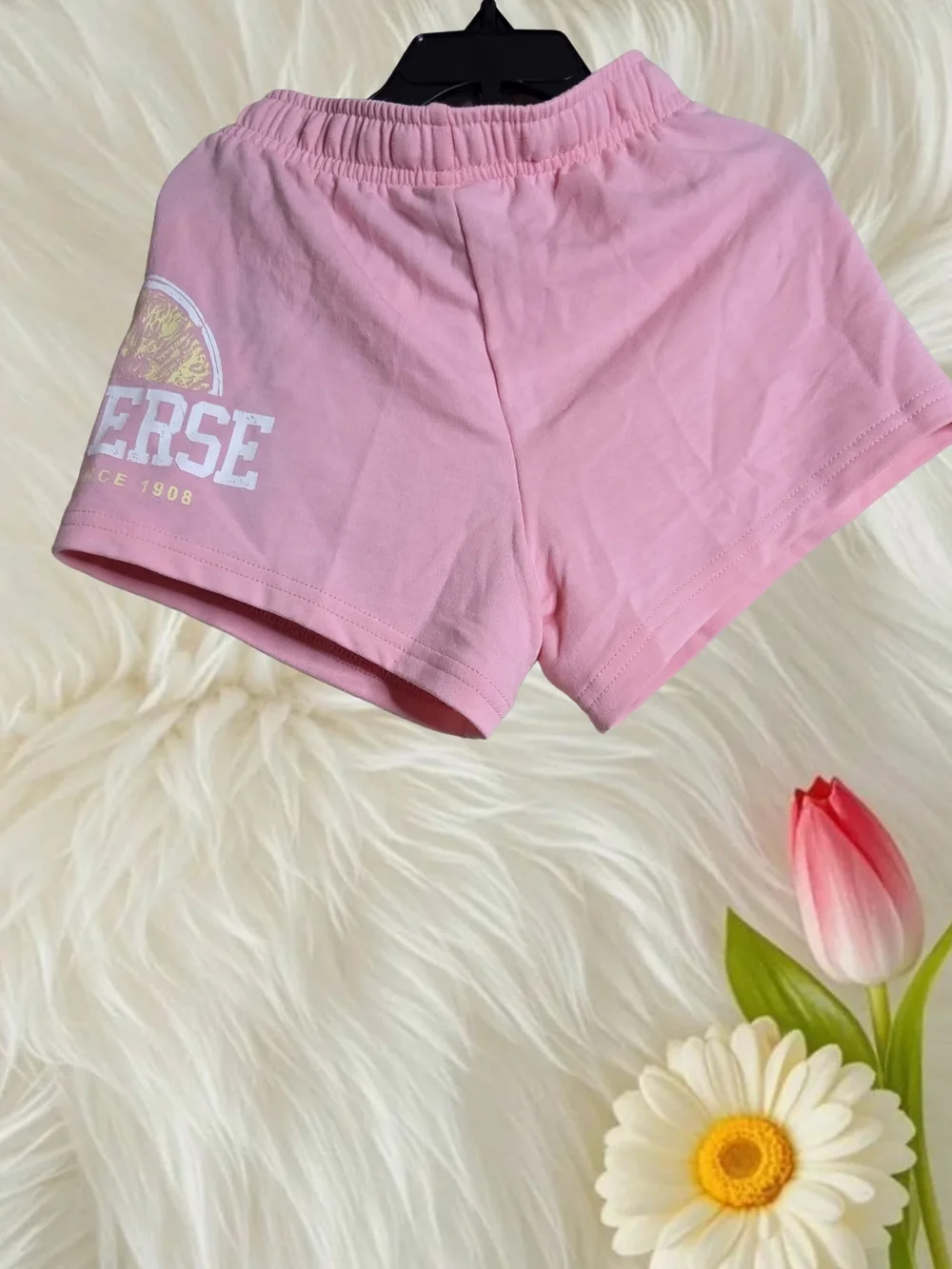 Converse Pale Blue And Pink Kid’s Athletic Drawstring Shorts Bundle of Size 5&6